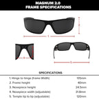 GATORZ MAGNUM ASIANFIT Smoke Polarized Lens Blackout [GZ-01-011]