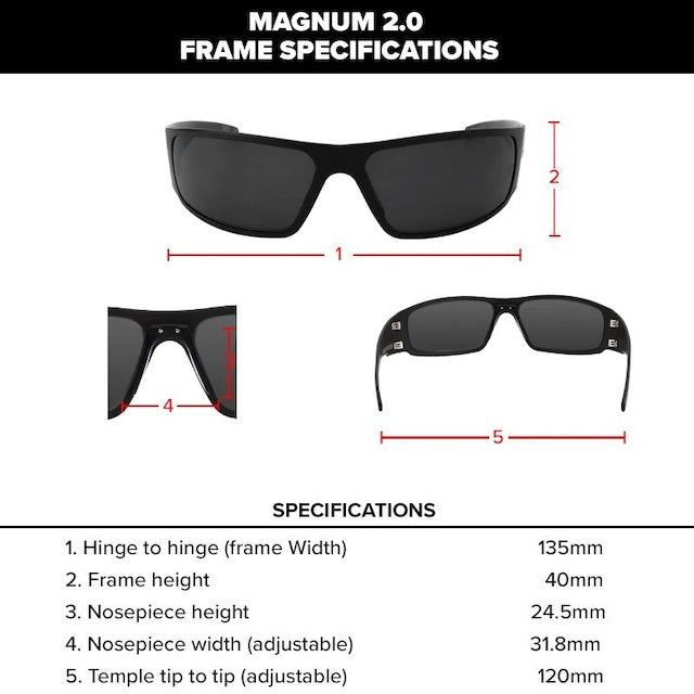GATORZ MAGNUM ASIANFIT Smoke Polarized Lens Blackout [GZ-01-011]