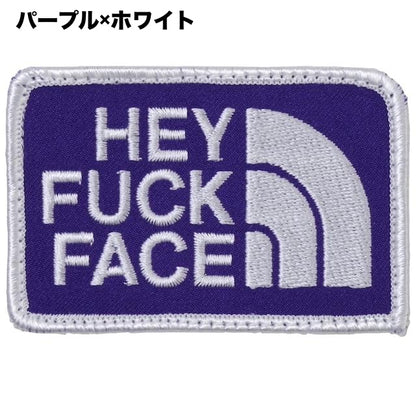 Military Patch（ミリタリーパッチ）HEY FUCK FACE パッチ  [6色][フック付き]【レターパックプラス対応】【レターパックライト対応】