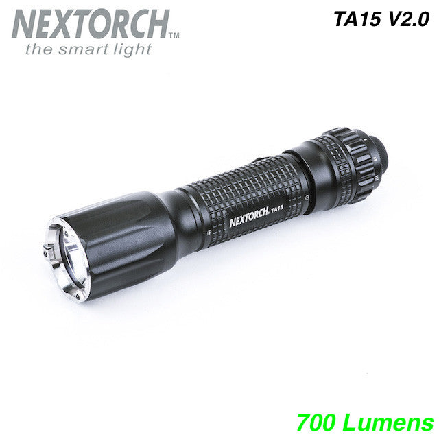 NEXTORCH TA15 V2.0 Flashlight [3-level dimming + strobe lighting flashlight] [Can use AA/CR123A/16340/14500 lithium-ion batteries]