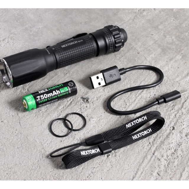 NEXTORCH（ネクストーチ）TA15 V2.0 Flashlight [3段階調光＋ストロボ点灯フラッシュライト][単三/CR123A /16340/14500リチウムイオン電池使用可能]