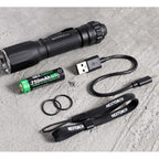 NEXTORCH TA15 V2.0 Flashlight [3-level dimming + strobe lighting flashlight] [Can use AA/CR123A/16340/14500 lithium-ion batteries]