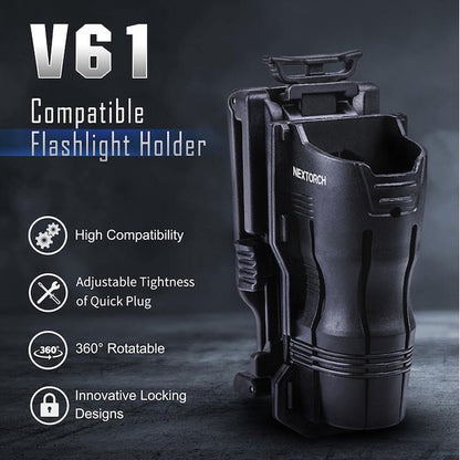 NEXTORCH V61 Flashlight Holder [Flashlight Holster] [Compatible with head diameter 27mm to 30mm]