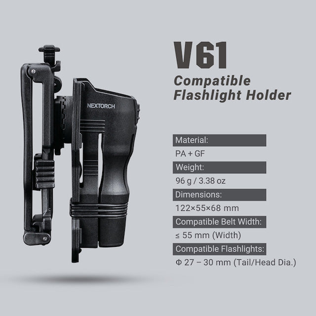 NEXTORCH（ネクストーチ）V61 Flashlight Holder [フラッシュライトホルスター][ヘッド径27mm～30mm対応] –  キャプテントム