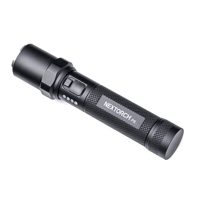 NEXTORCH P8 Flashlight [Rechargeable flashlight] [3-level dimming + strobe lighting]