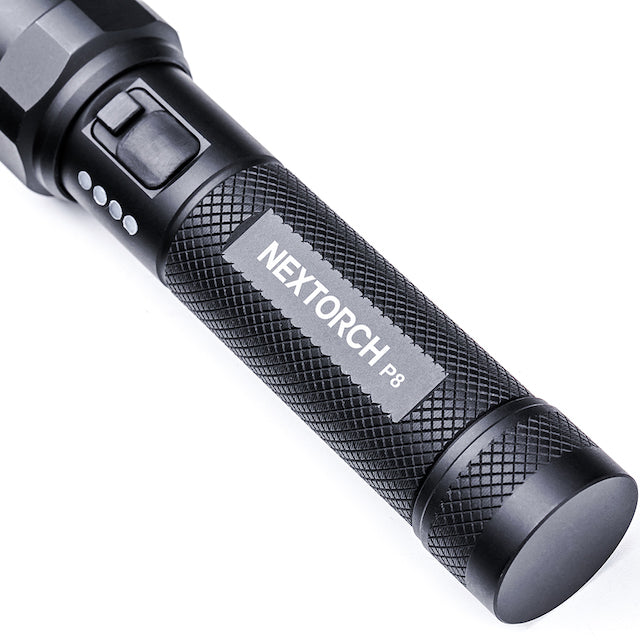NEXTORCH P8 Flashlight [Rechargeable flashlight] [3-level dimming + strobe lighting]