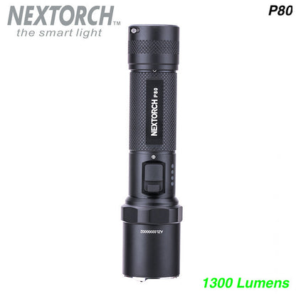 NEXTORCH P80 Flashlight [Rechargeable flashlight] [3-level dimming + strobe lighting]