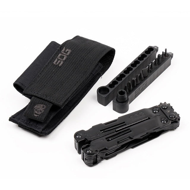 SOG（ソグ）POWERACCESS DELUXE BLACK マルチツール [ベルト対応ナイロンポーチ付]