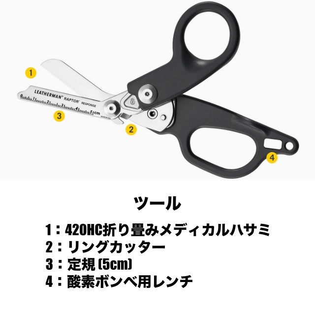 LEATHERMAN（レザーマン）RAPTOR RESPONSE Gray [小型レスキューツール][メディックシザー][安全ハサミ][ラプター レスポンス]