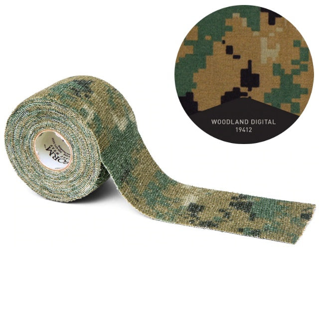 GEAR AID Camo Form Reusable Fabric Wrap [Self-adhesive/Stretchable Material] [Military Camo 4 Colors]