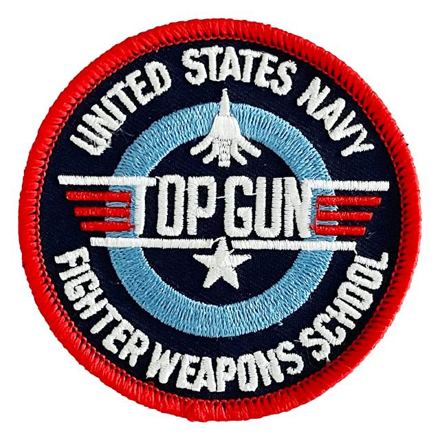 Military Patch EAGLE EMBLEMS TOP GUN Round [Letter Pack Plus compatible] [Letter Pack Light compatible]