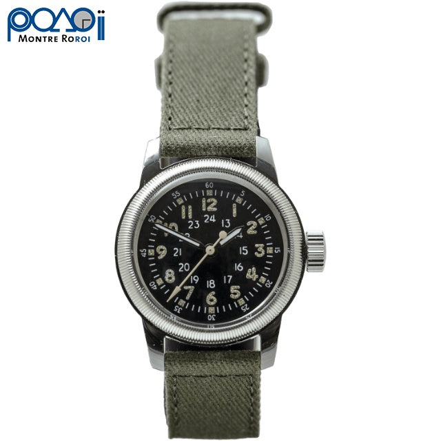 M.R.C. WATCH CO.（モントルロロイ）U.S.ARMY AIR FORCE TYPE A-17 パイロットウオッチ  [クォーツ][WW2 REPLICA][A-2205]【中田商店】