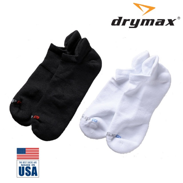 DRYMAX（ドライマックス）PT No Show Tab Sock [ミリタリーライン][Black、White]【レターパックプラス対応】【レターパックライト対応】