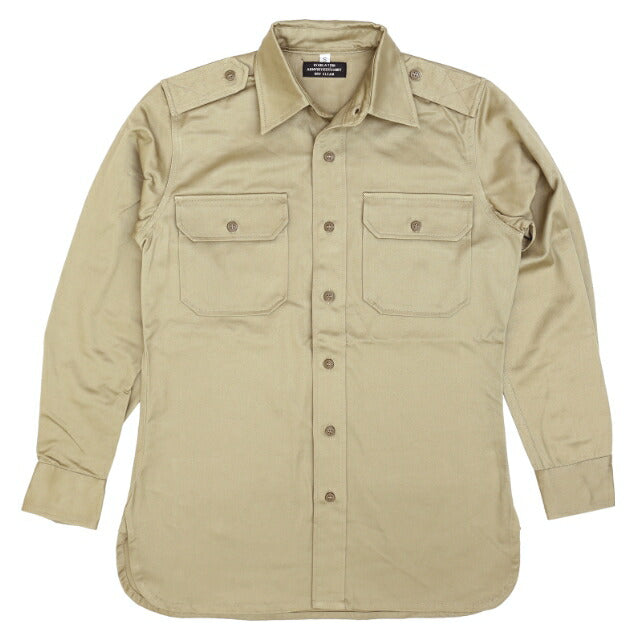 SESSLER（セスラー）L/S Chino Khaki Shirts ロングスリーブ チノシャツ 1945モデル 将校用 【中田商店】
