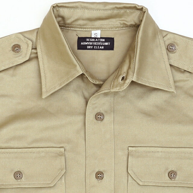 SESSLER L/S Chino Khaki Shirts Long Sleeve Chino Shirt 1945 Model for Officers [Nakata Shoten]