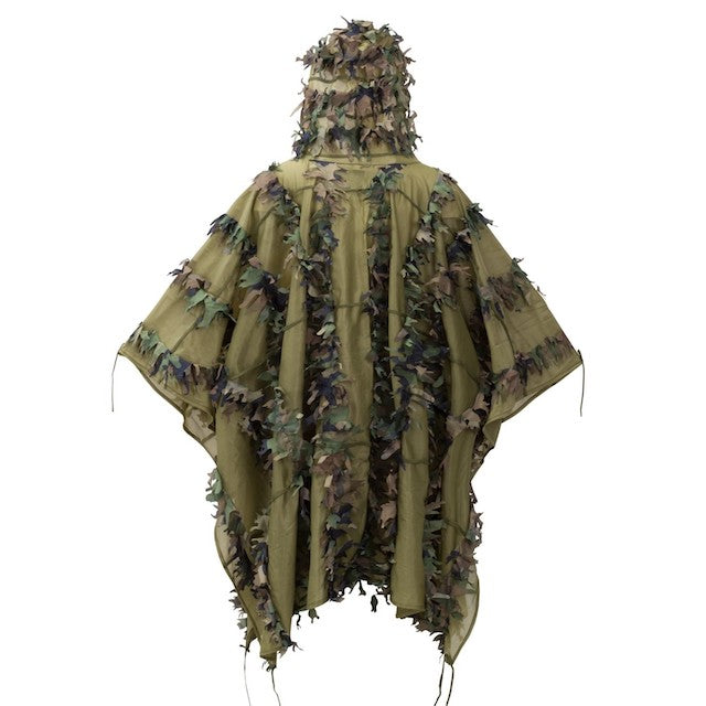 HELIKON-TEX LEAF GHILLIE PONCHO WOODLAND [Letter Pack Plus compatible]