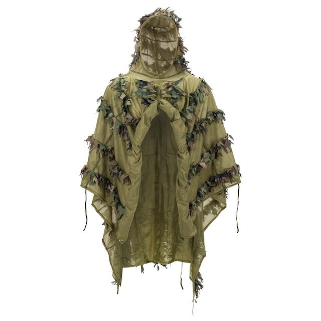 HELIKON-TEX LEAF GHILLIE PONCHO WOODLAND [Letter Pack Plus compatible]