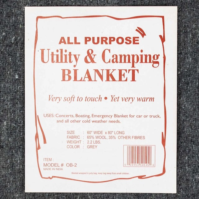 SWISS LINK（スイスリンク）ユーティリティー＆キャンピングブランケット [ウール毛布][GREY][Utility＆Camping Blanket]