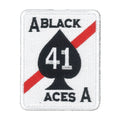 Military Patch（ミリタリーパッチ）VFA-41（第41戦闘攻撃飛行隊）「ブラック・エーセス」SQパッチ [フック付き]【レターパックプラス対応】【レターパックライト対応】
