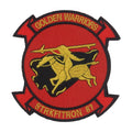 Military Patch（ミリタリーパッチ）VFA-87（第87戦闘攻撃飛行隊）「ゴールデン・ウォーリァーズ」SQパッチ [フック付き]【レターパックプラス対応】【レターパックライト対応】