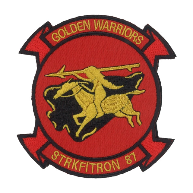 Military Patch VFA-87 (87th Fighter Attack Squadron) "Golden Warriors" SQ patch [with hook] [Letter Pack Plus compatible] [Letter Pack Lite compatible]