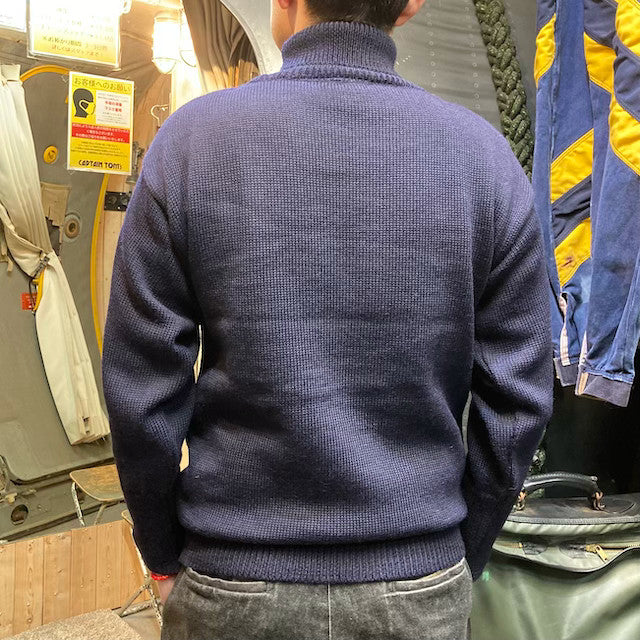 KEMPTON（ケンプトン）NIFFI SERIES イギリス海軍 サブマリン セーター ROLL NECK [NAVY][NATURAL]