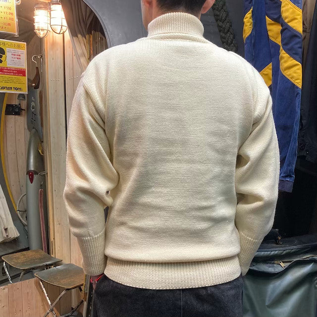 KEMPTON（ケンプトン）NIFFI SERIES イギリス海軍 サブマリン セーター ROLL NECK [NAVY][NATURAL]