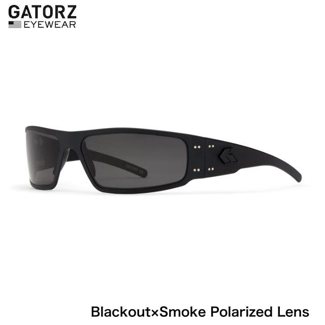 GATORZ MAGNUM ASIANFIT Smoke Polarized Lens Blackout [AF-MAGBLK01PMBP/GZ-01-011]