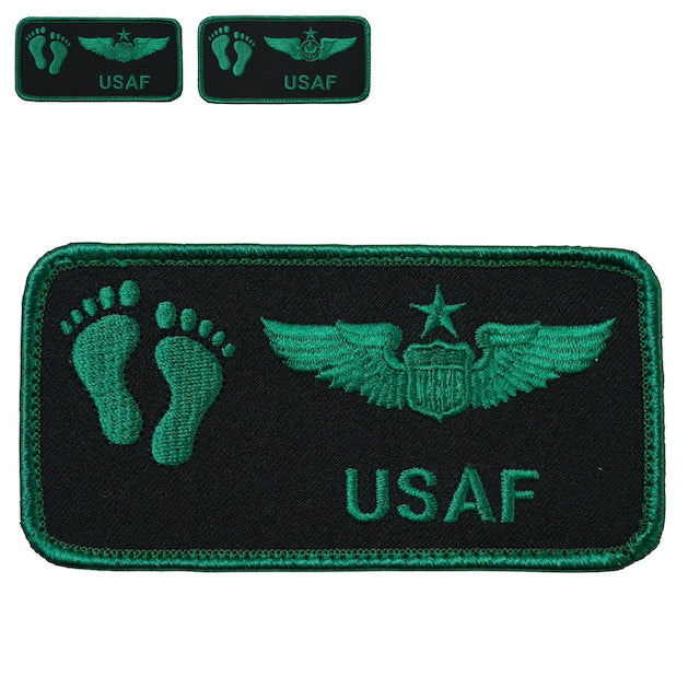 Military Patch（ミリタリーパッチ）USAF ジョリーグリーン ネームタグ NVG 2021 [2種][フック付き]【レターパックプラス対応】【レターパックライト対応】