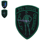 Military Patch 33D RESCUE Shield Type NVG 2021 Machine Gun Surfing [2 Types] [With Hook] [Letter Pack Plus Compatible] [Letter Pack Light Compatible]