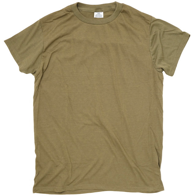 US（米軍放出品）ショートスリーブ Tシャツ TAN499  [ポリエステル100][Made in USA]【レターパックプラス対応】