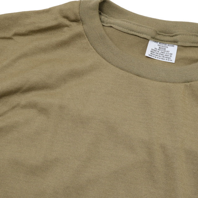 US（米軍放出品）ショートスリーブ Tシャツ TAN499  [ポリエステル100][Made in USA]【レターパックプラス対応】