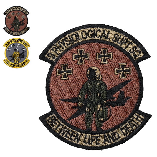 Military Patch 9 PHYSIOLOGICAL SUPT SQ Patch [2 colors] [With hook] [Letter Pack Plus compatible] [Letter Pack Light compatible]