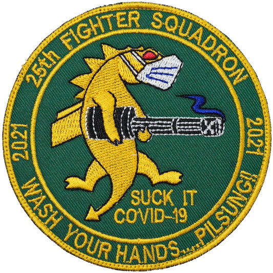 Military Patch 25th FS COVID-19 2021 Patch [With hook] [Compatible with Letter Pack Plus] [Compatible with Letter Pack Light]