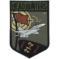 Military Patch 80FS RFA 21-2 HEAD HUNTERS patch [2 types] [Full color] [OCP] [With hook] [Letter Pack Plus compatible] [Letter Pack Light compatible]