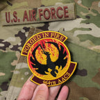 Military Patch（ミリタリーパッチ）964th AACS FORGED IN FIRE パッチ [2種][フルカラー][OCP] [フック付き]【レターパックプラス対応】【レターパックライト対応】