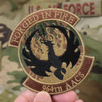 Military Patch（ミリタリーパッチ）964th AACS FORGED IN FIRE パッチ [2種][フルカラー][OCP] [フック付き]【レターパックプラス対応】【レターパックライト対応】