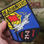 Military Patch（ミリタリーパッチ）80FS RFA 21-2 HEAD HUNTERS パッチ [2種][フルカラー][OCP] [フック付き]【レターパックプラス対応】【レターパックライト対応】