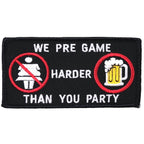 Military Patch WE PRE GAME HARDER THAN YOU PARTY Name Size Patch [2 Colors] [With Hook] [Compatible with Letter Pack Plus] [Compatible with Letter Pack Light]