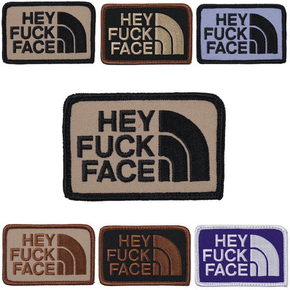 Military Patch HEY FUCK FACE patch [6 colors] [With hook] [Compatible with Letter Pack Plus] [Compatible with Letter Pack Light]