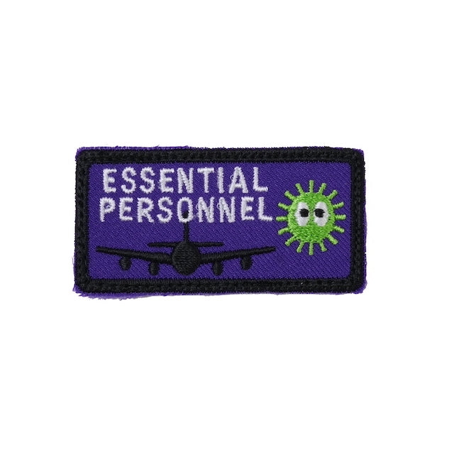 Military Patch ESSENTIAL PERSONNEL Mini Patch [2 colors] [With hook] [Letter Pack Plus compatible] [Letter Pack Light compatible]