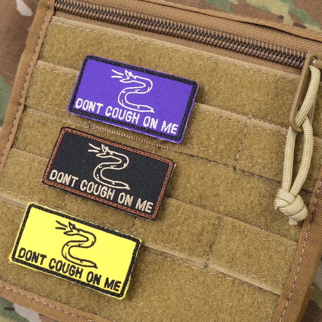 Military Patch（ミリタリーパッチ）DONT COUGH ON ME ミニパッチ [3色][フック付き]【レターパックプラス対応】【レターパックライト対応】