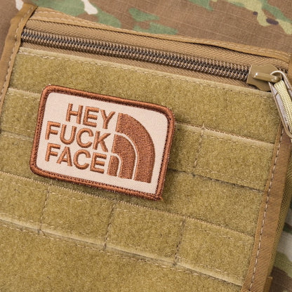 Military Patch（ミリタリーパッチ）HEY FUCK FACE パッチ  [6色][フック付き]【レターパックプラス対応】【レターパックライト対応】