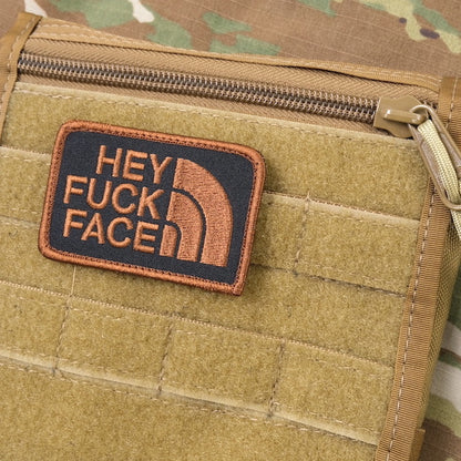 Military Patch（ミリタリーパッチ）HEY FUCK FACE パッチ  [6色][フック付き]【レターパックプラス対応】【レターパックライト対応】