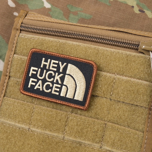 Military Patch（ミリタリーパッチ）HEY FUCK FACE パッチ  [6色][フック付き]【レターパックプラス対応】【レターパックライト対応】