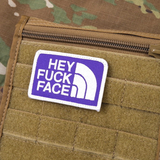 Military Patch（ミリタリーパッチ）HEY FUCK FACE パッチ  [6色][フック付き]【レターパックプラス対応】【レターパックライト対応】