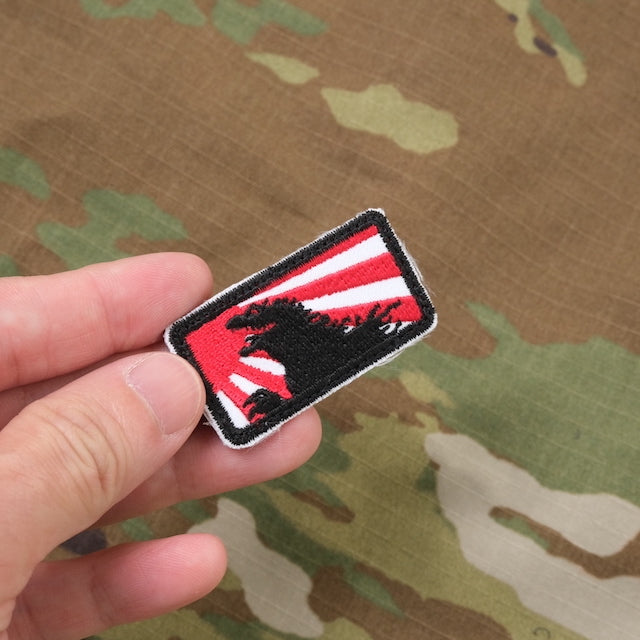 Military Patch GODZILLA &amp; Asahi Mini Patch [4 colors] [With hook] [Letter Pack Plus compatible] [Letter Pack Light compatible]