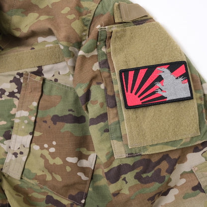 Military Patch GODZILLA &amp; Asahi Patch [2 colors] [With hook] [Letter Pack Plus compatible] [Letter Pack Light compatible]