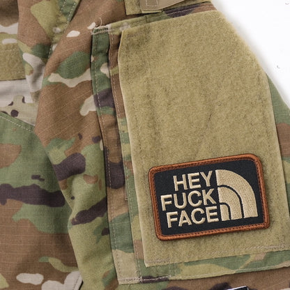 Military Patch（ミリタリーパッチ）HEY FUCK FACE パッチ  [6色][フック付き]【レターパックプラス対応】【レターパックライト対応】