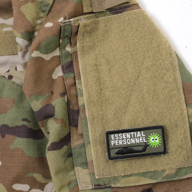 Military Patch（ミリタリーパッチ）ESSENTIAL PERSONNEL ミニパッチ [2色][フック付き]【レターパックプラス対応】【レターパックライト対応】